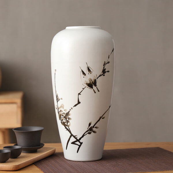 Round Wheel Ceramic Vase Japanese-style Flower Arrangement Home Decor Modern Desktop Decorative Ornaments Zen Porcelain Vases - Image 5