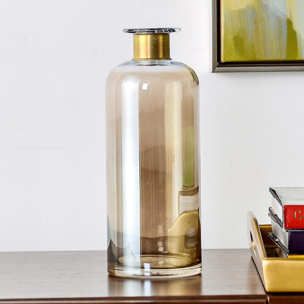 Lightuxury Wind Copper Ring Glass Vase Decoration - Image 5